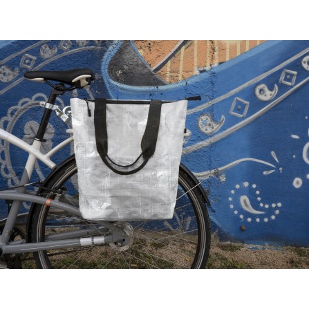 Sacoche arrière en polypropylène recyclé fixation porte-bagages