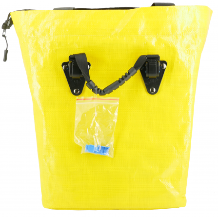 Sacoche arrière en polypropylène recyclé fixation porte-bagages Jaune