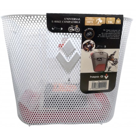 Panier acier XXL blanc avec fixation DMTS universelle