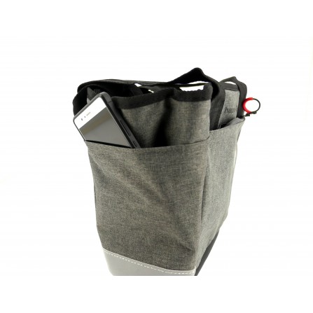 Panier avant shopping gris + fix. mts