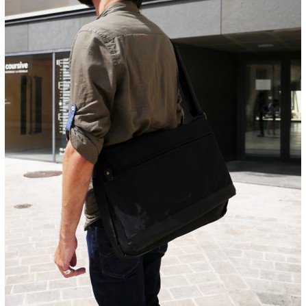 Sac messenger premium Noir