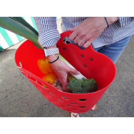 Panier Trendy One fixation porte-bagages rouge