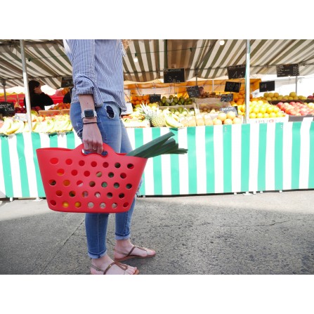 Panier Trendy One fixation porte-bagages rouge