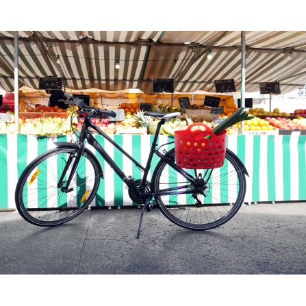 Panier Trendy One fixation porte-bagages rouge