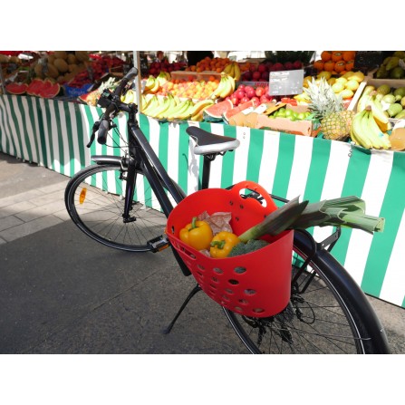 Panier Trendy One fixation porte-bagages rouge