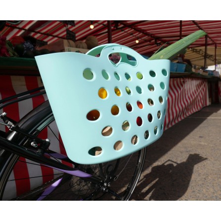 Panier Trendy One fixation porte-bagages bleu clair
