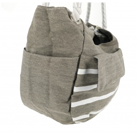 Panier shopping Collection BEACH gris fixation Mts 3