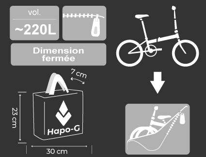 Housse de transport vélo pliant - hapo-G